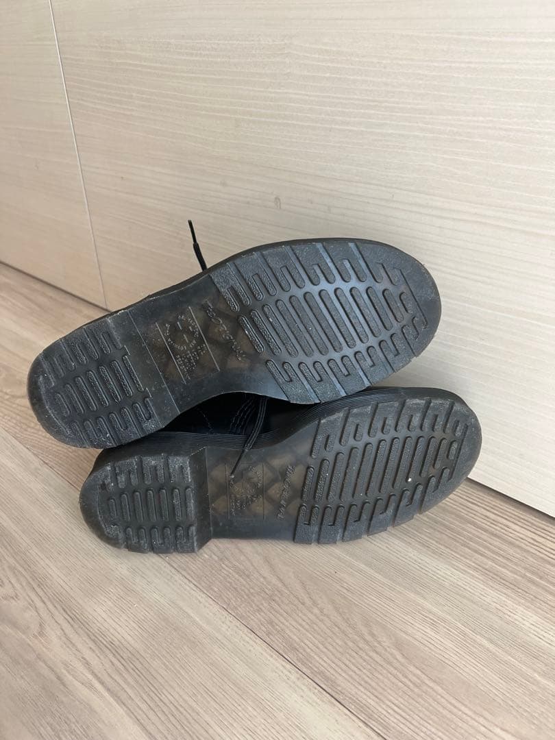 「値下げー＞¥9000」 ホワイトステッチ 8 ホール ブーツ黒 3cmヒール