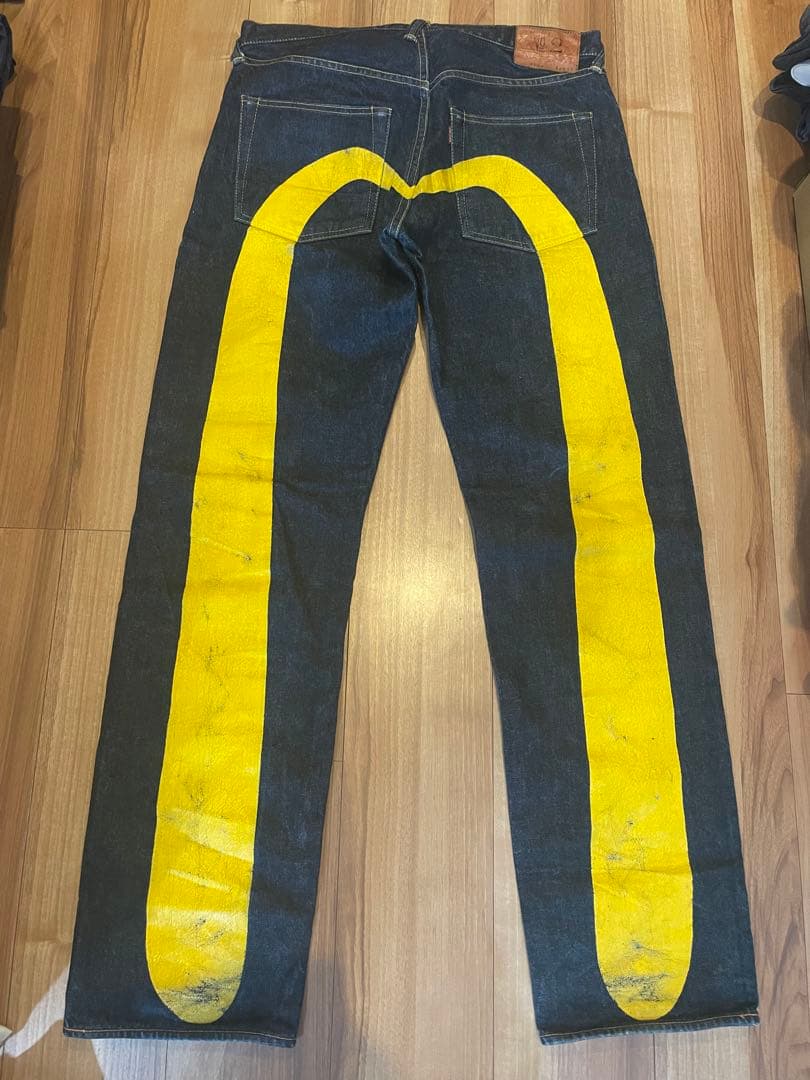 サイズ34 黄大大黒 2000 虎耳 濃紺 美品 エヴィス エビス