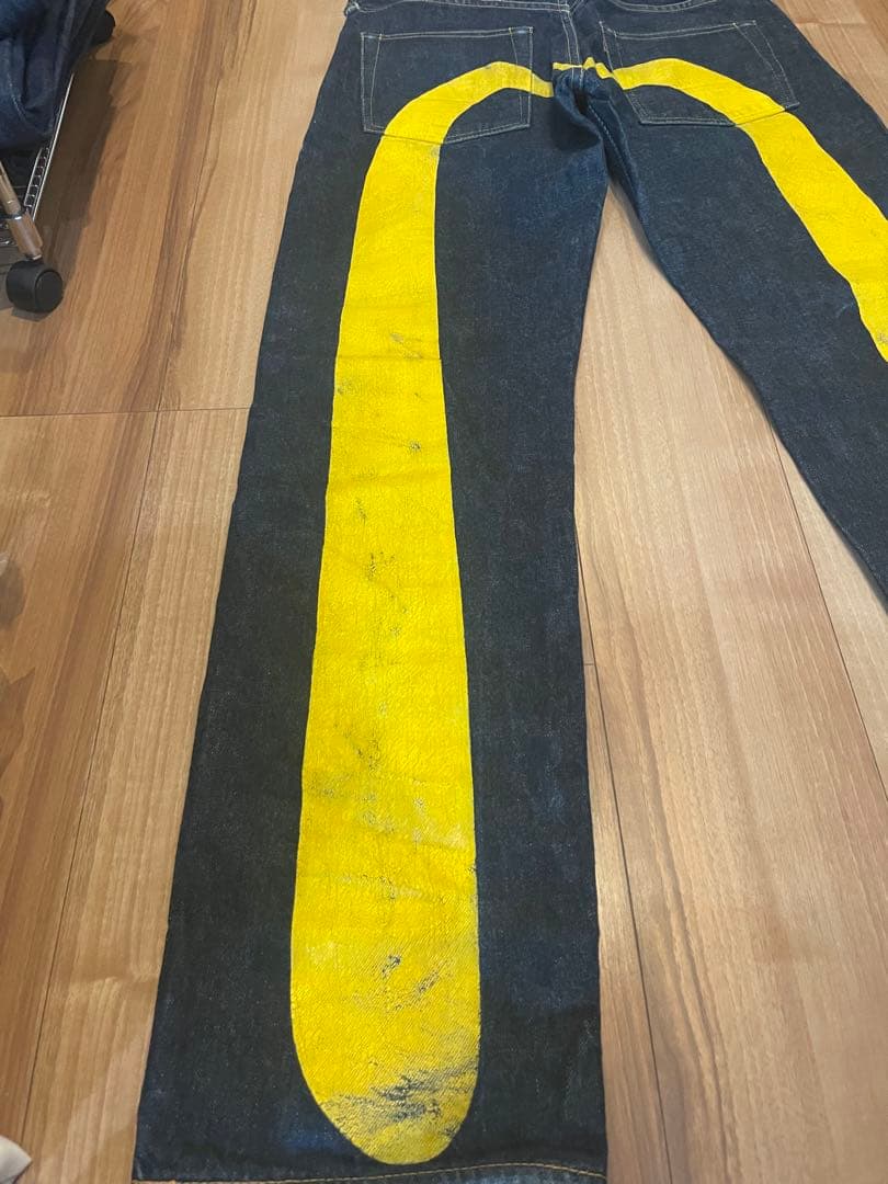 サイズ34 黄大大黒 2000 虎耳 濃紺 美品 エヴィス エビス