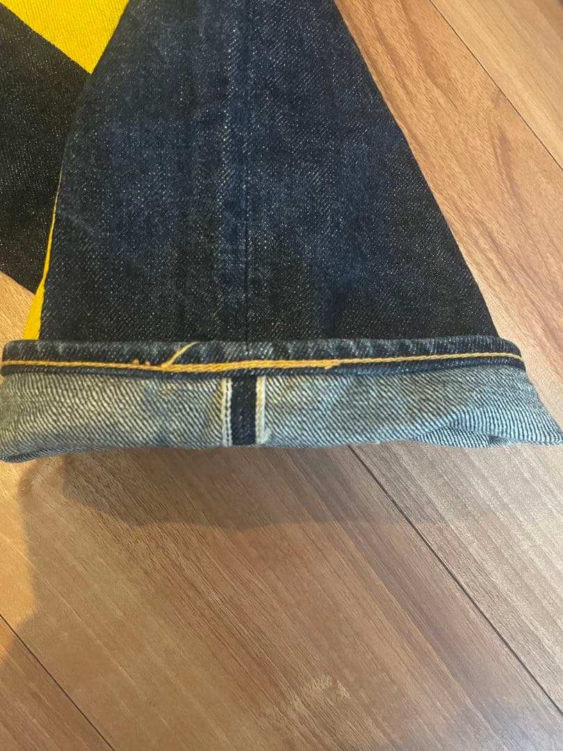 サイズ34 黄大大黒 2000 虎耳 濃紺 美品 エヴィス エビス