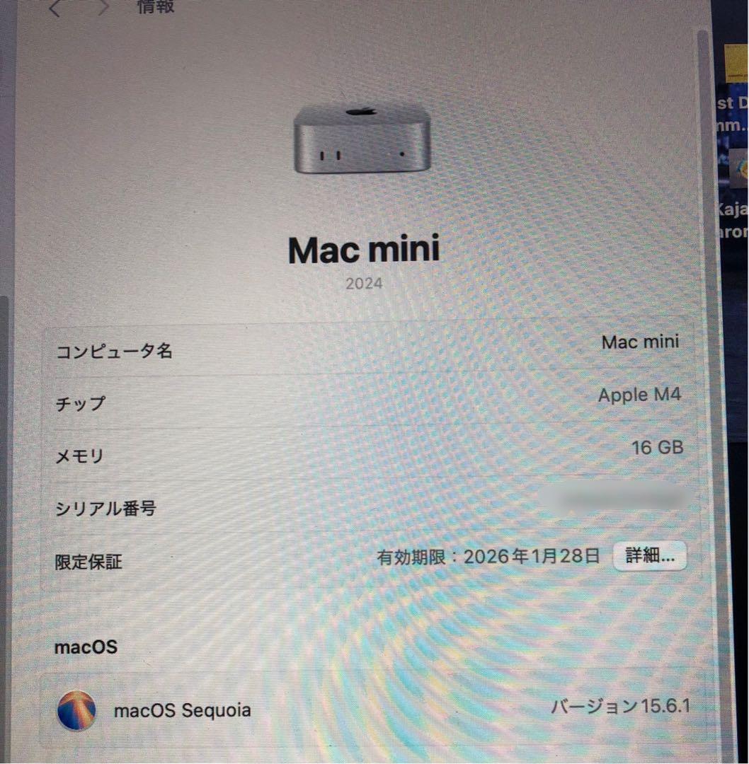 本日夕方までの値下げ価格！Apple M4チップ搭載 Mac mini