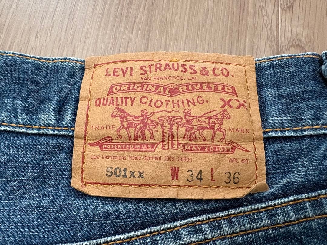 タテ落ち◎Levi's 501　2003年フィリピン製　コーンミルズデニム　34