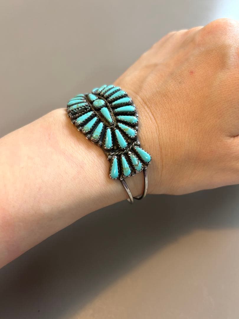 Harpo ハーポ ターコイズ フラワー バングル インディアンジュエリー