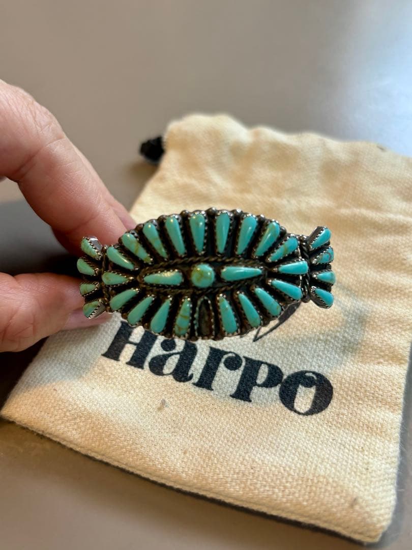 Harpo ハーポ ターコイズ フラワー バングル インディアンジュエリー