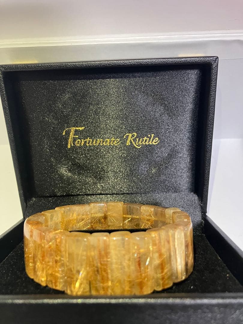 ルチルクォーツ バングル パワーストーン 即日発送　　元値8万　レディース