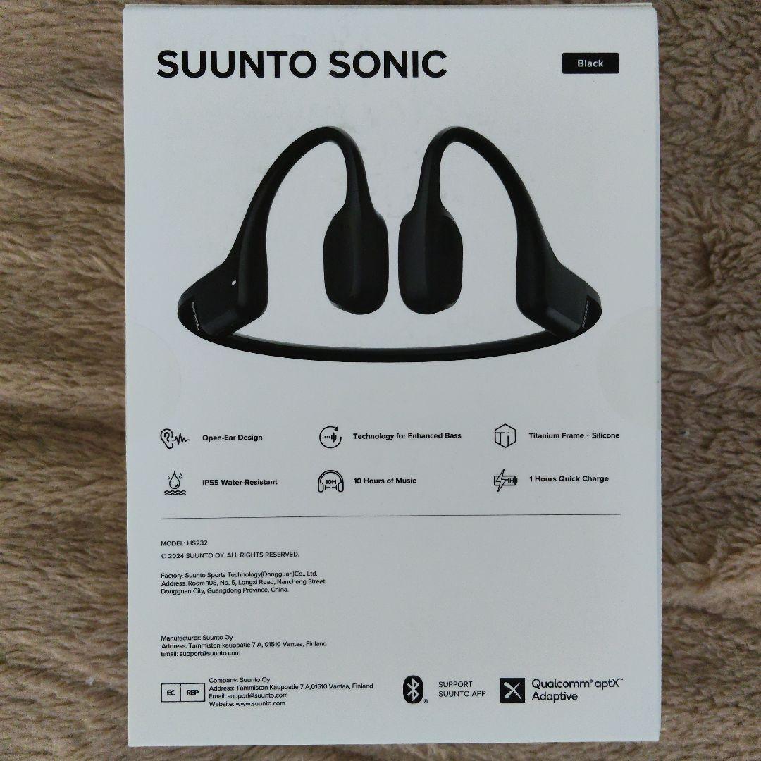 【新品未開封】SUUNTO SONIC 骨伝導イヤホン ブラック ワイヤレス