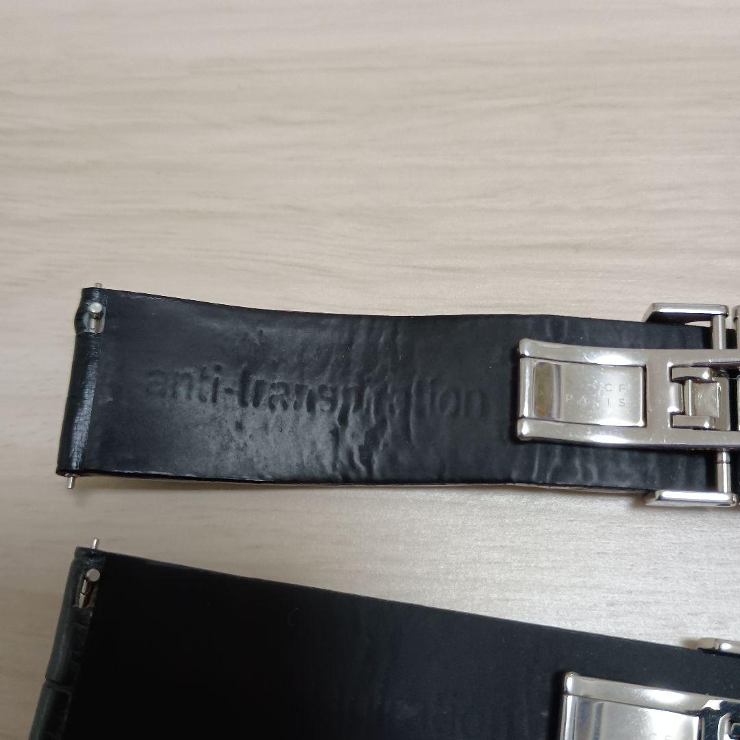 と*と様 ブラック グレー　腕時計用レザーベルト　2個セット