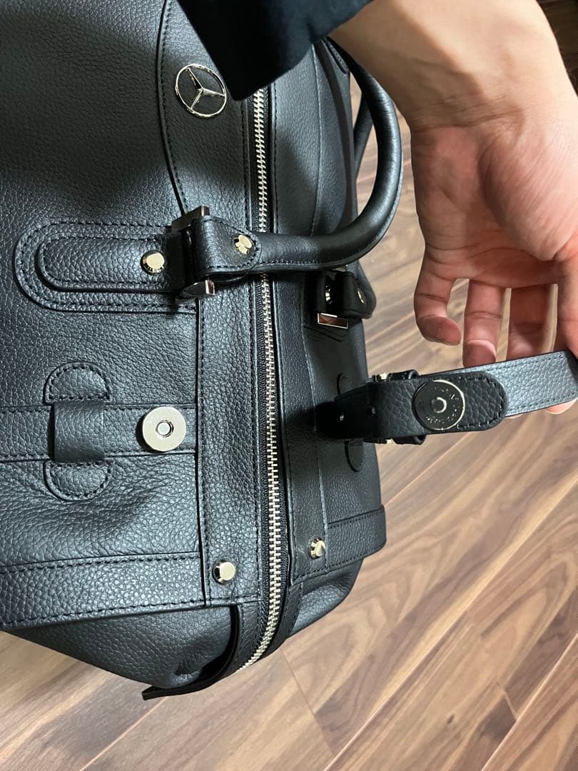 メルセデスベンツGOLD PFEIL黒 レザーボストンバッグ　新品未使用