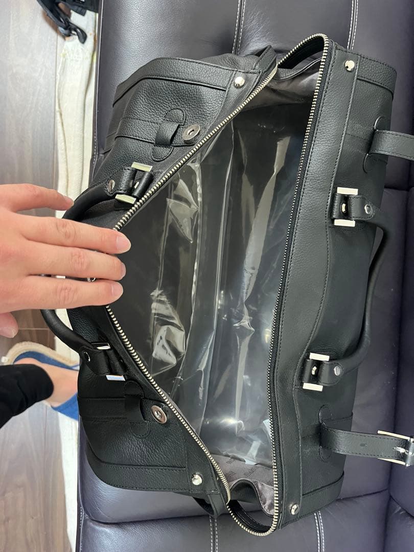 メルセデスベンツGOLD PFEIL黒 レザーボストンバッグ　新品未使用