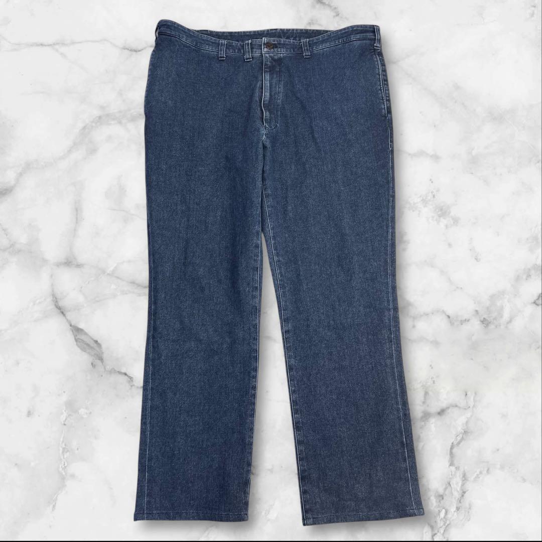 定価4万超 美品 Papas デニムパンツ サイズXL 濃紺 ストレッチ入り