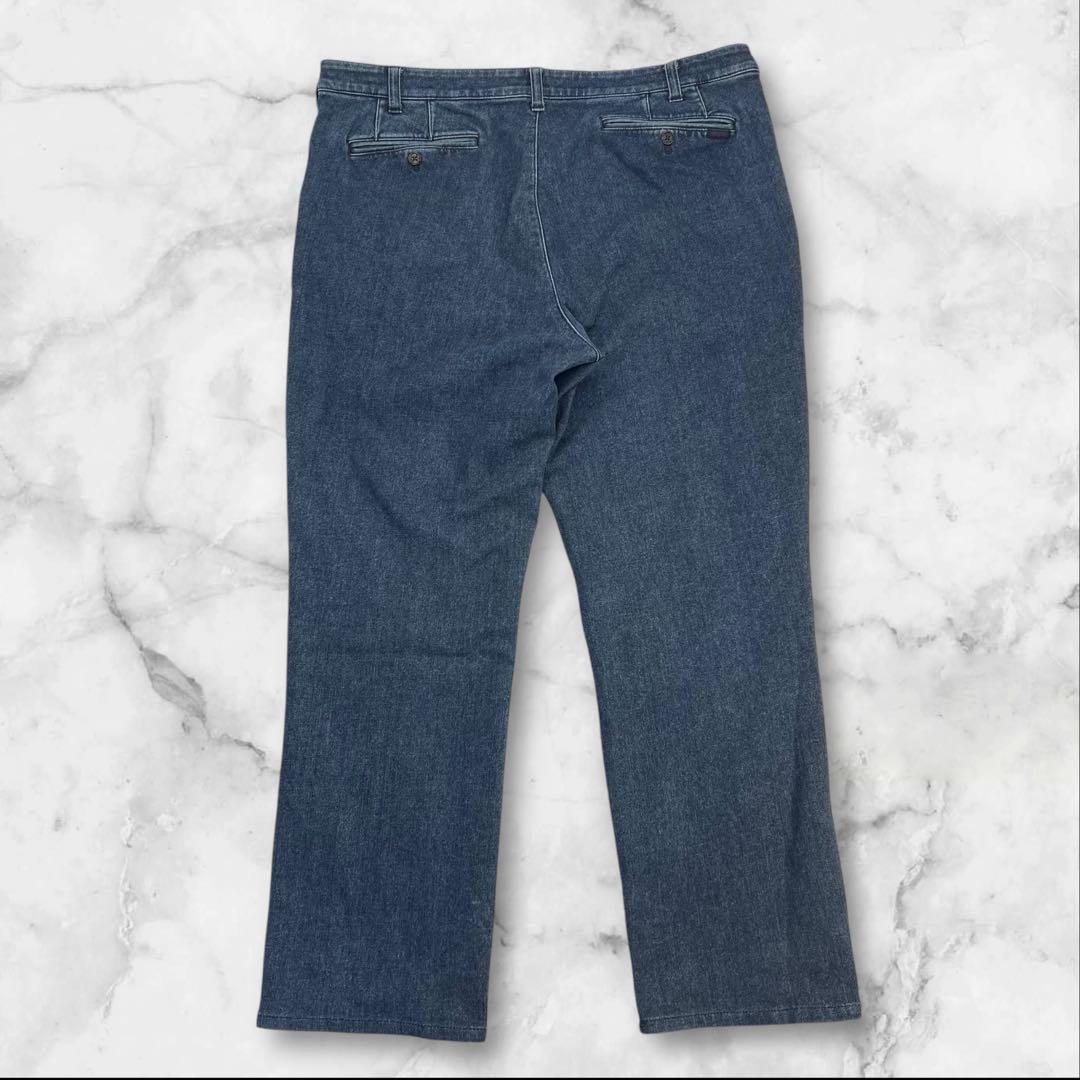 定価4万超 美品 Papas デニムパンツ サイズXL 濃紺 ストレッチ入り