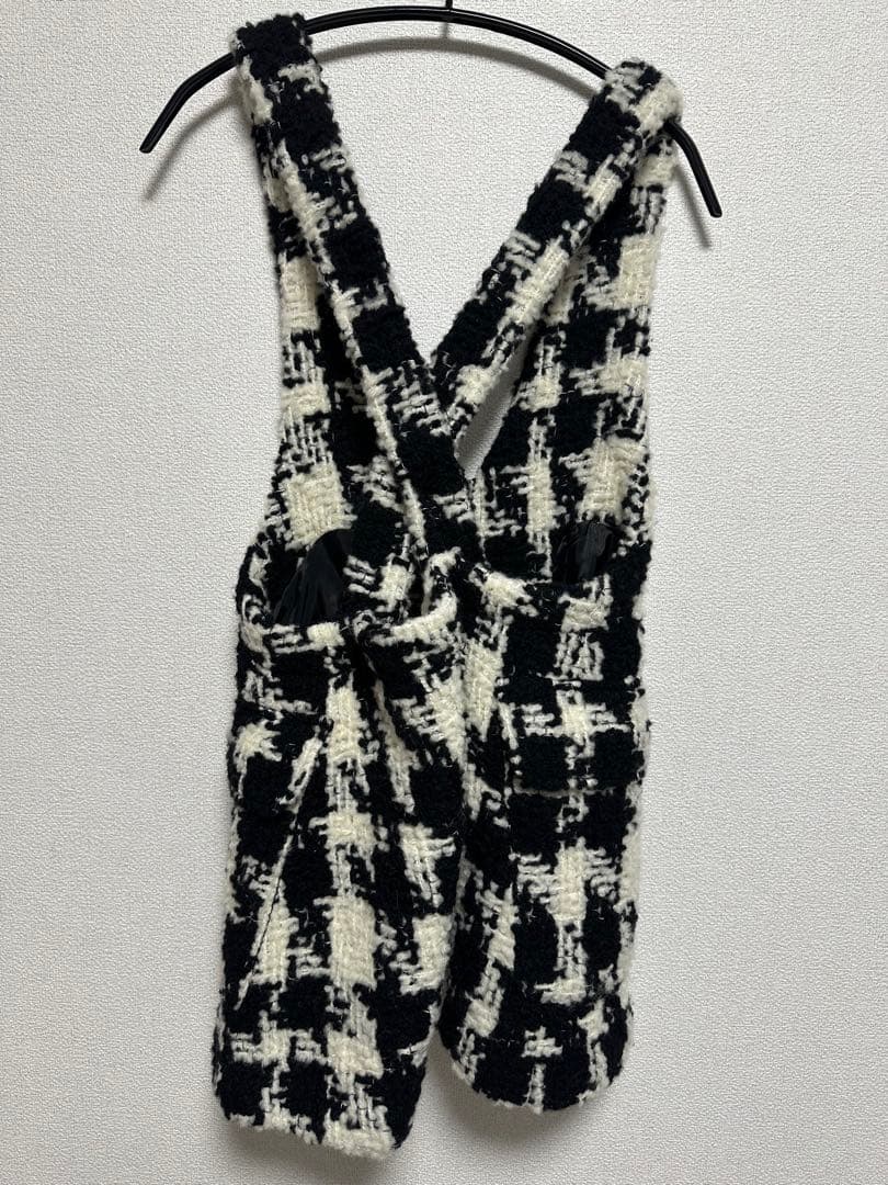 sheller シェリエ gingham tweed jumper skirt