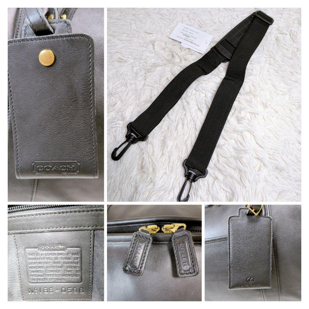 【希少】コーチ レクサス ボストンバッグ 2way レザー ブラック 0596