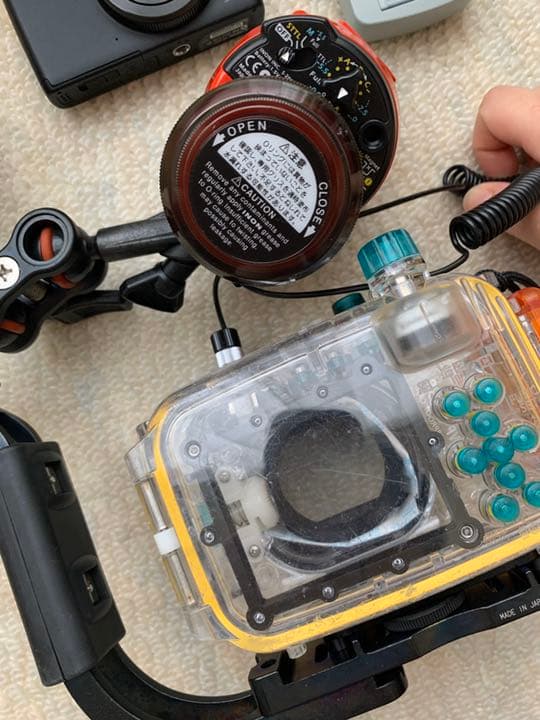 パワーショットs95 水中ケース　ライト　セット