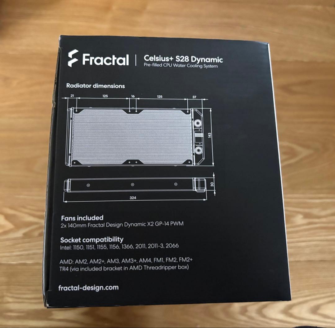 Fractal Celsius+ S28 Dynamic CPU水冷クーラー