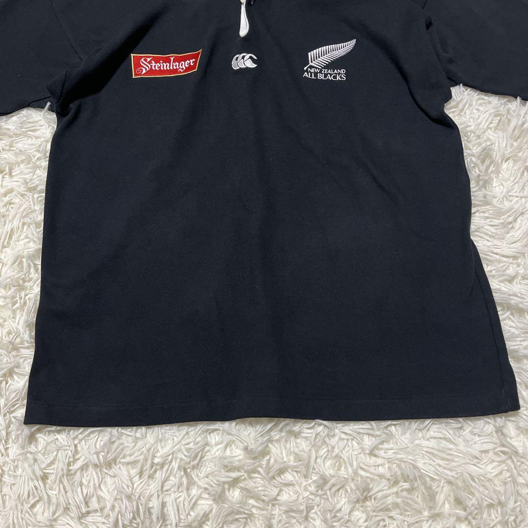 レア✨カンタベリー社 オールブラックス 半袖ラガーシャツ 黒 NZ製【S】