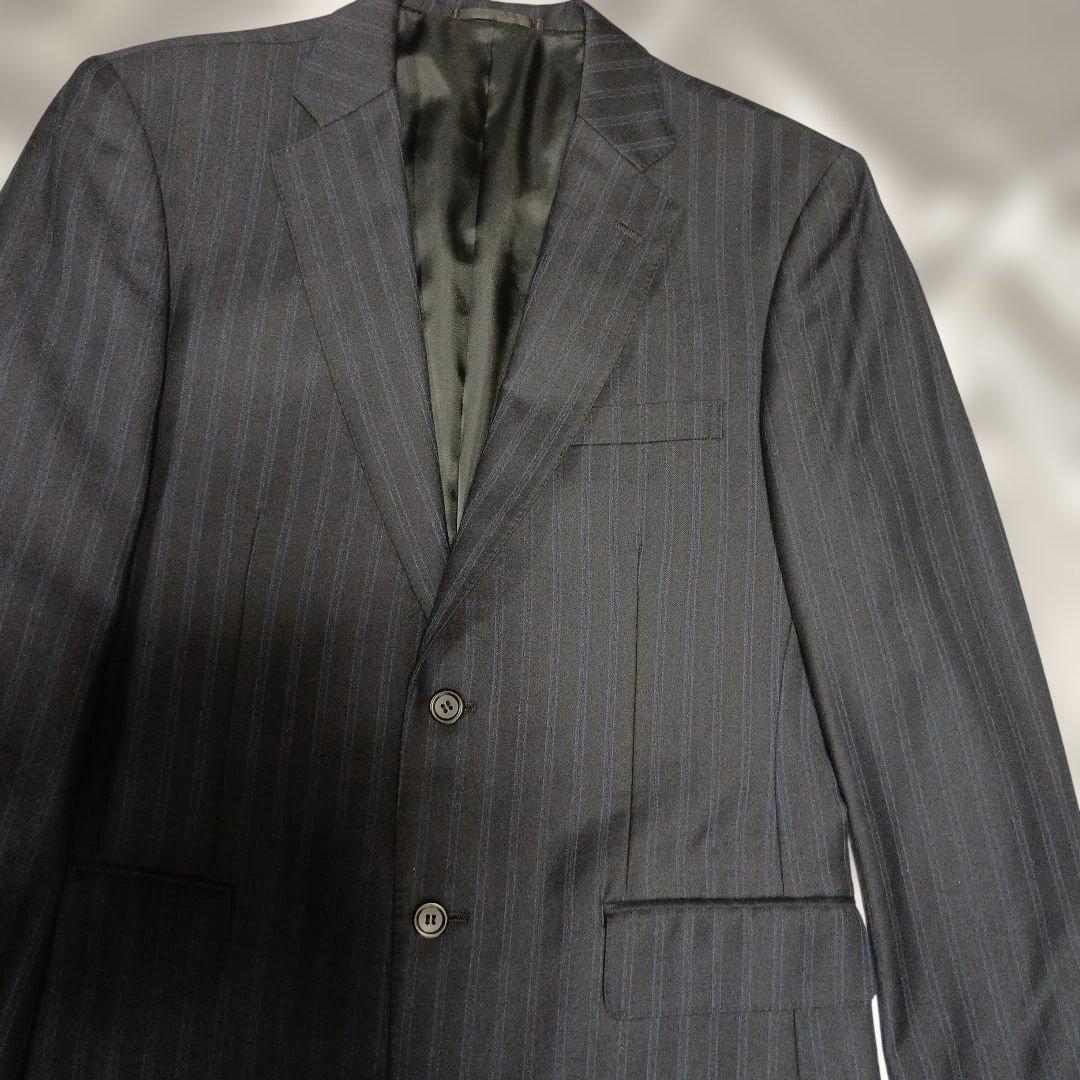 オーダースーツ　ストライプ　A7程度　デルフィノ　delfino