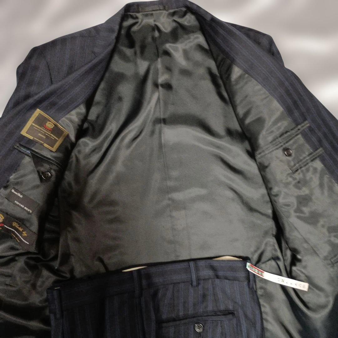 オーダースーツ　ストライプ　A7程度　デルフィノ　delfino