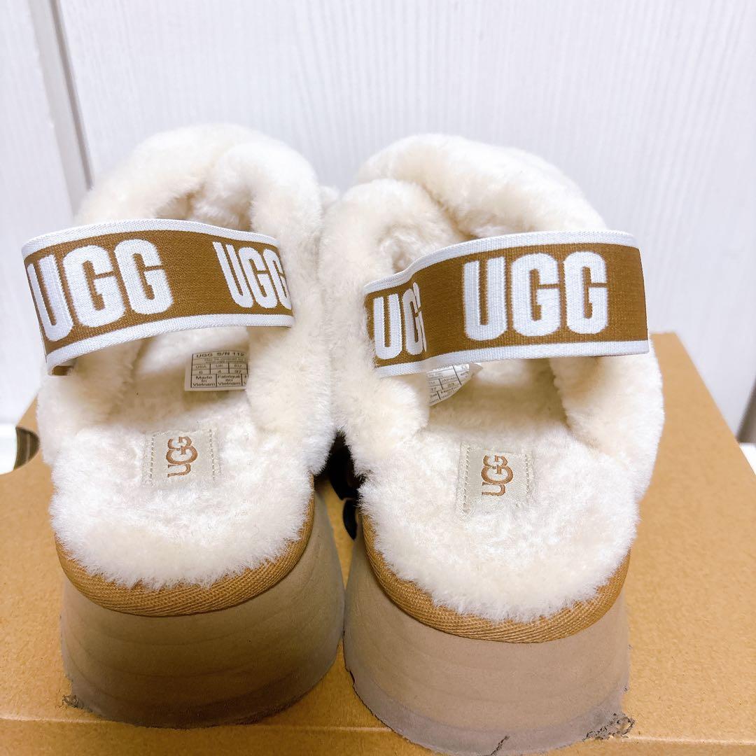 UGG アイボリー ベージュ サンダル 厚底