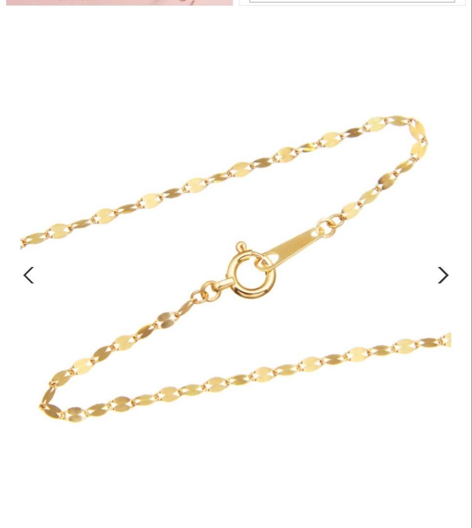 ツツミ　K18イエローゴールド　ペタルチェーン　ネックレス40cm