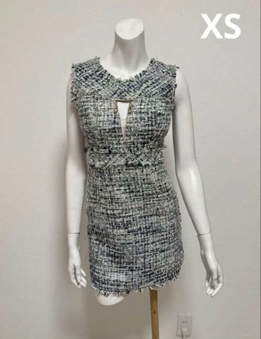 ROBE de FLEURS ツイードナイトドレス XS