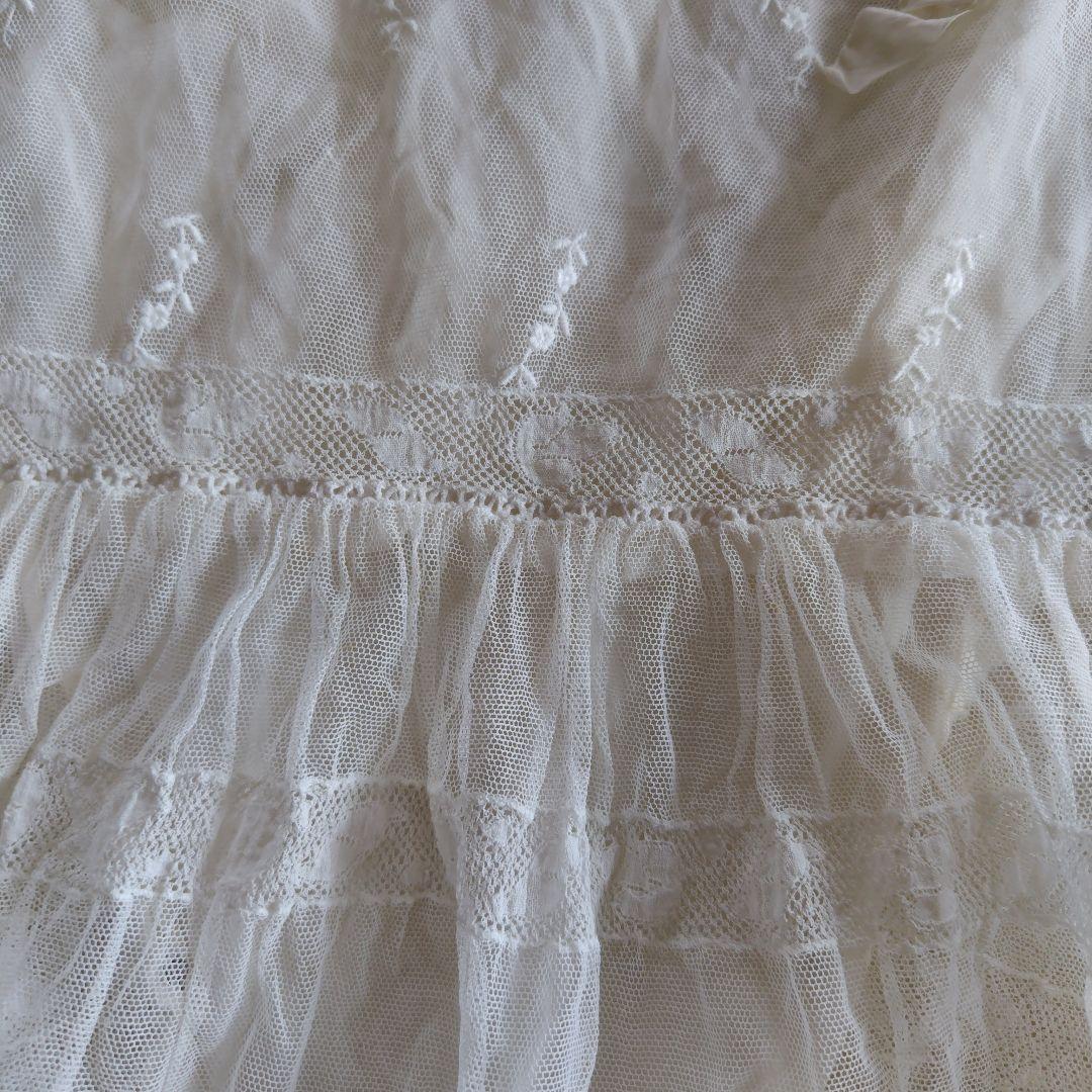 フランスアンティーク　チュールドレス