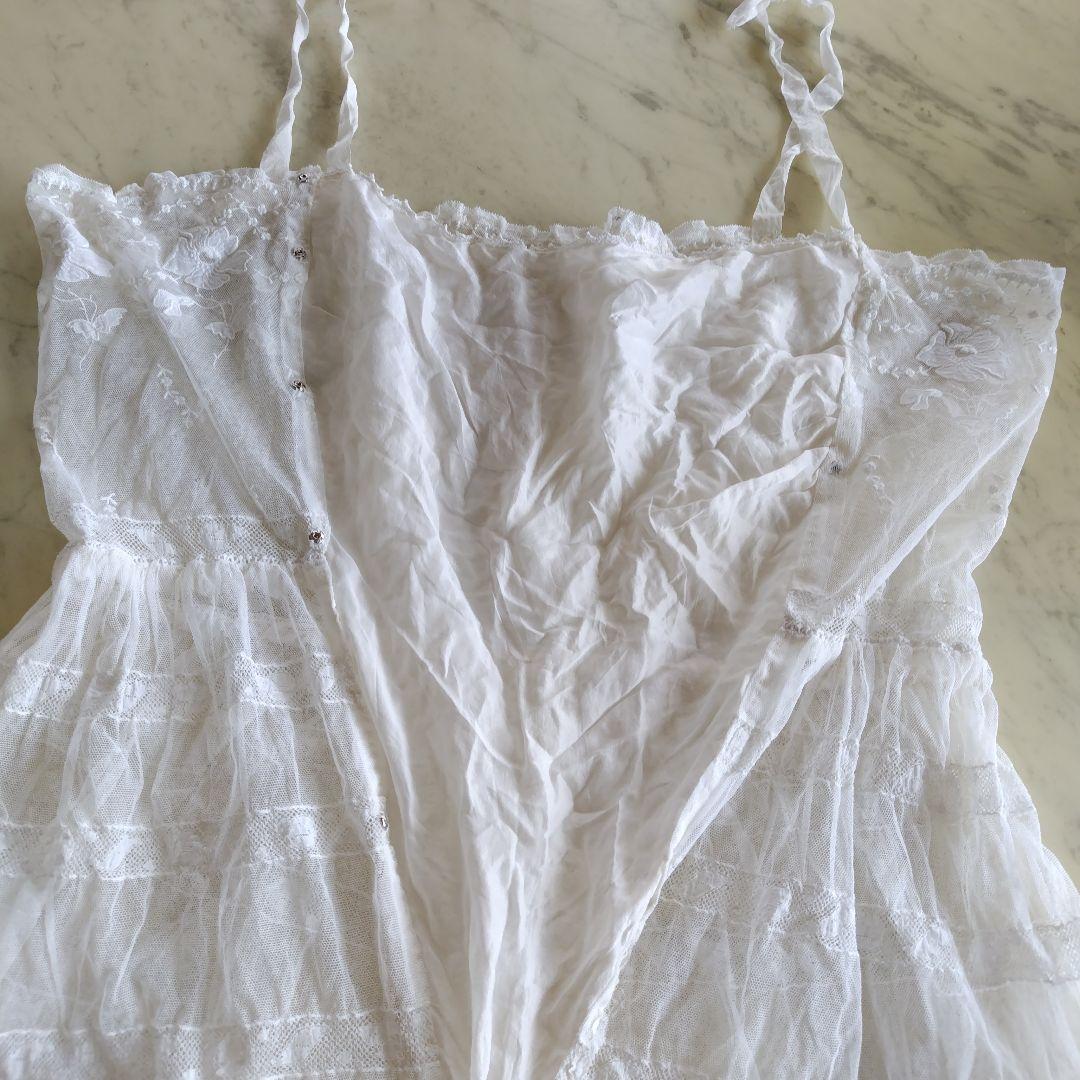フランスアンティーク　チュールドレス