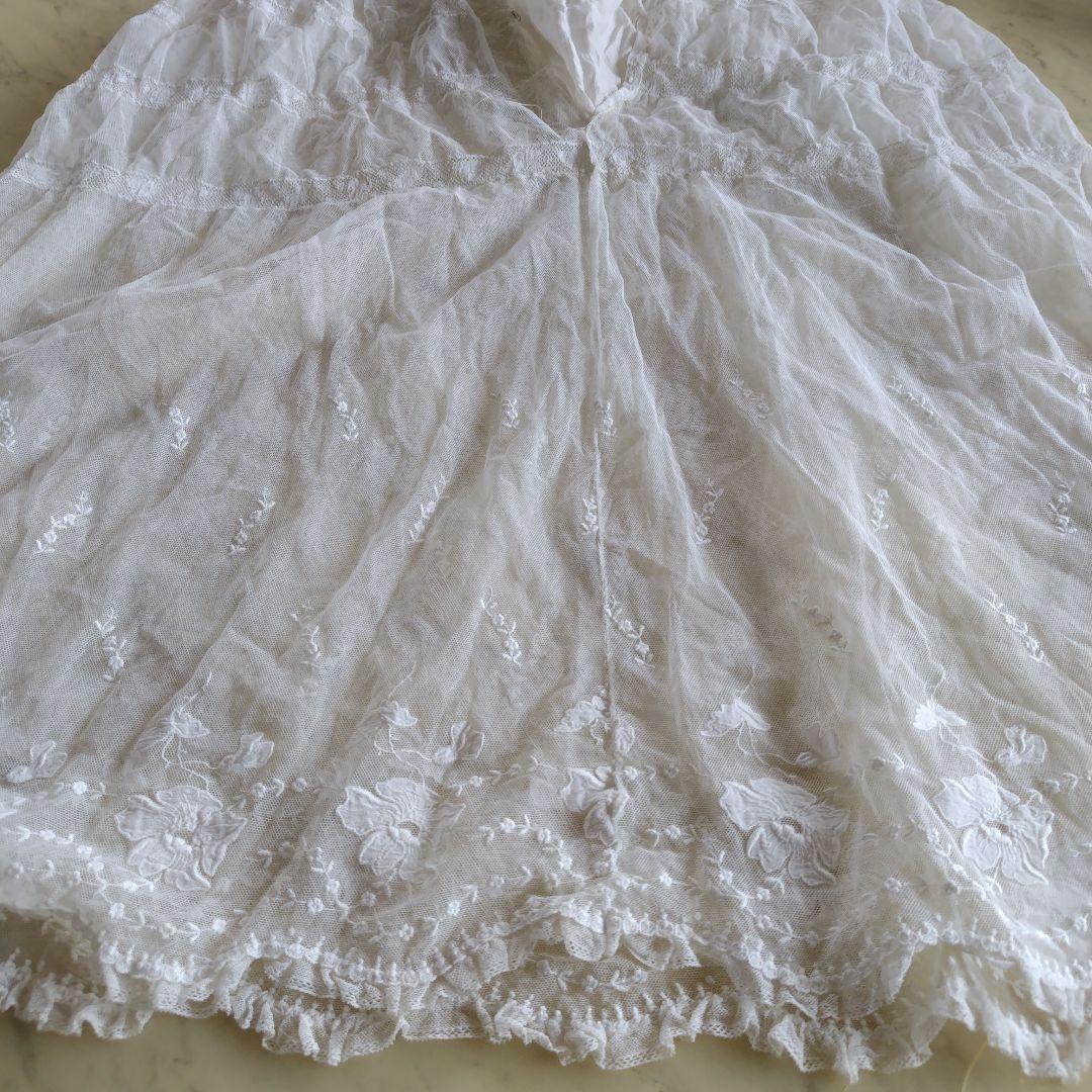 フランスアンティーク　チュールドレス