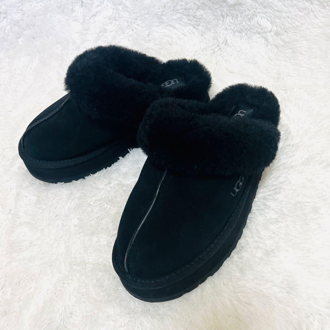 美品 UGG アグ ディスケットW Disquette 厚底 スリッポン 24