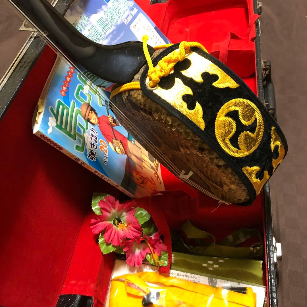 三味線本体 ヘビ皮 ケース付き