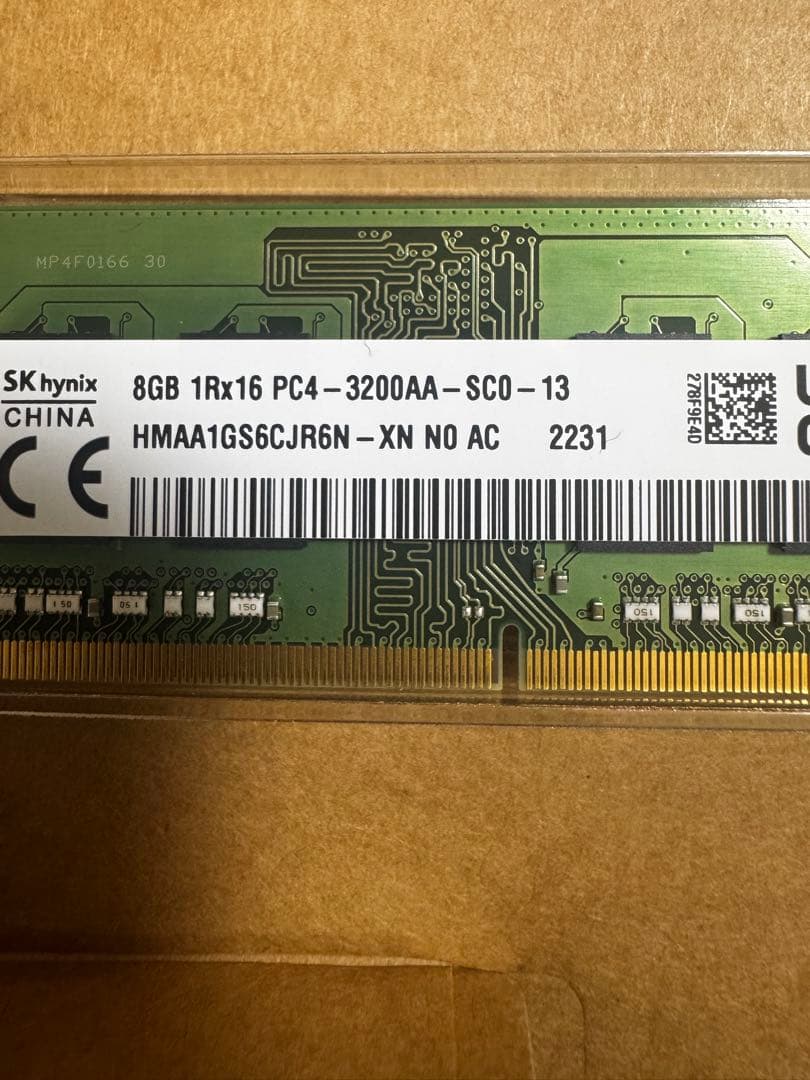 DDR4 16GB (8GB x 2) メモリ 3200 SK hynix製