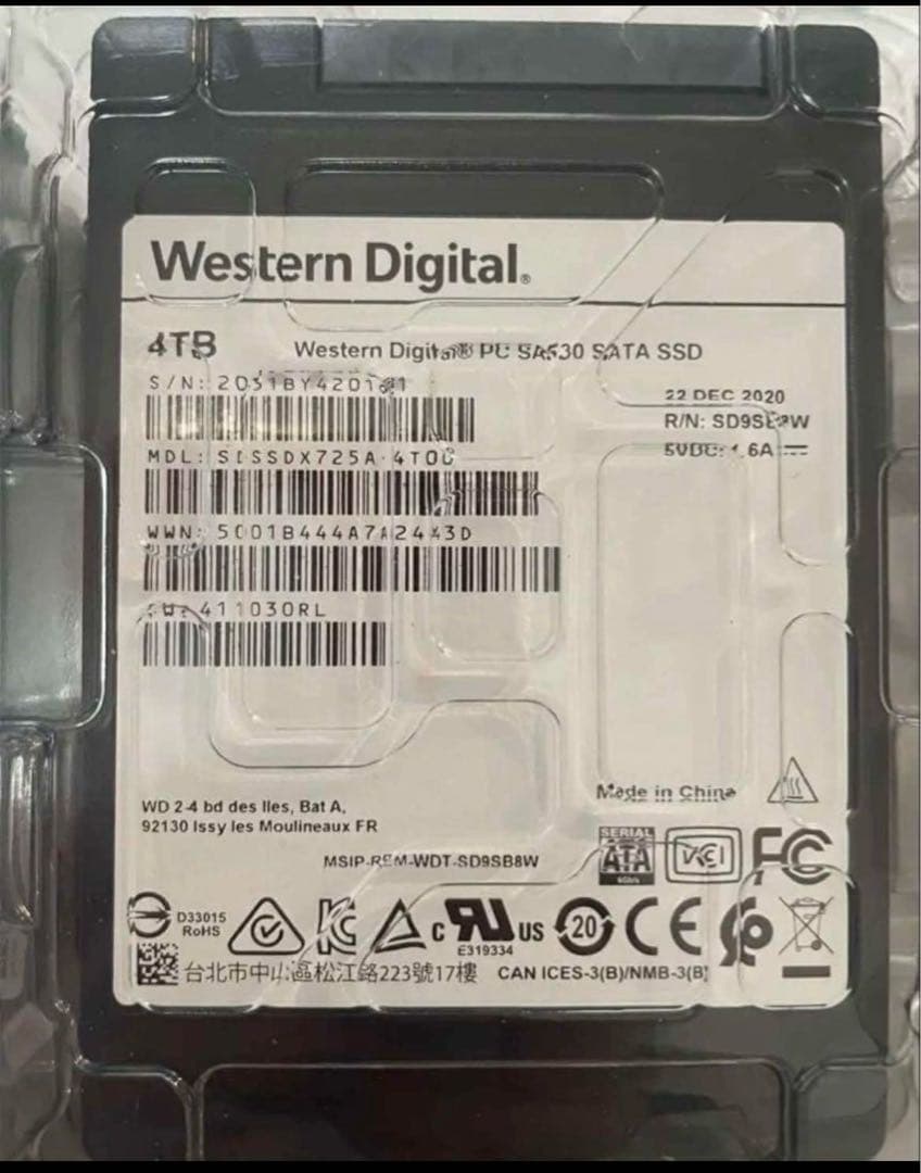 あWestern Digital 4TB SA530 SATA SSD*3
