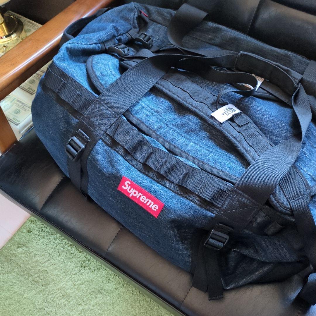 Supreme the north face Denim ダッフルバック