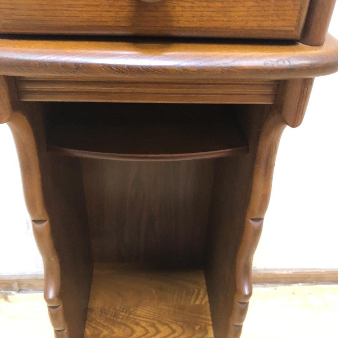 美品 カリモク 電話台 オールドカリモク アンティーク 88192-1-③