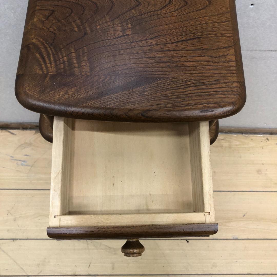 美品 カリモク 電話台 オールドカリモク アンティーク 88192-1-③