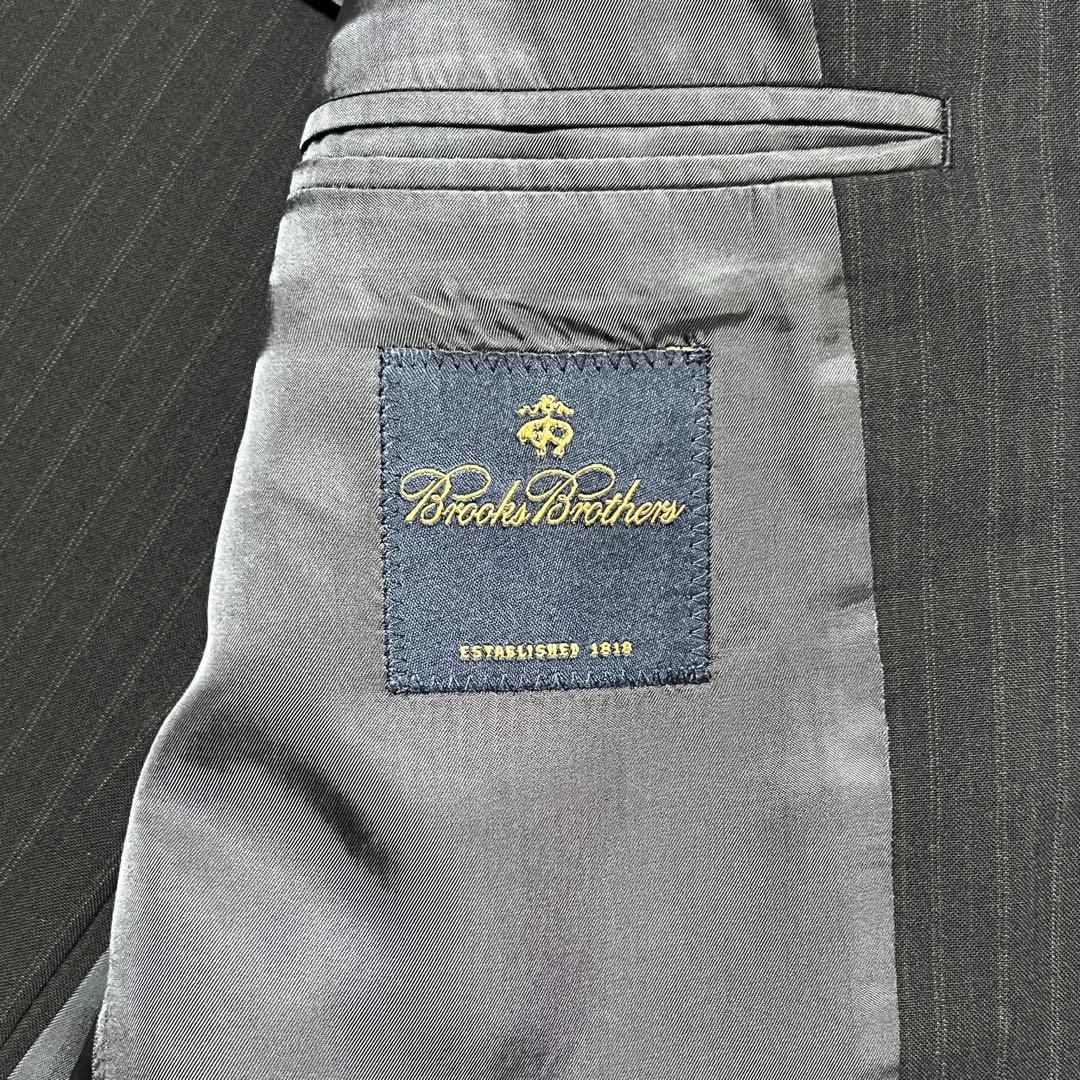 極美品✨ブルックスブラザーズ スーツ 黒 ストライプ ビジネス 40REG