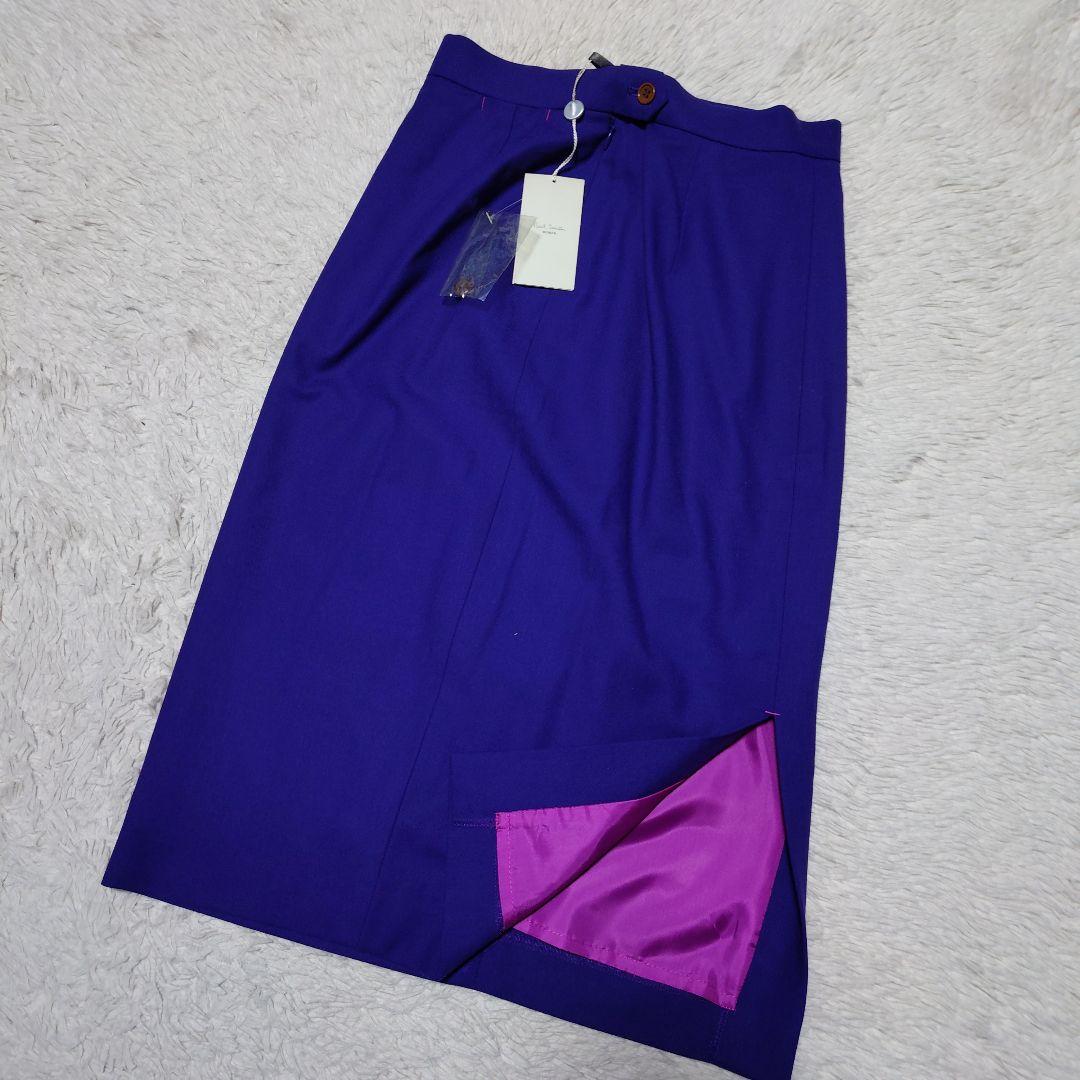 【新品タグ付き】ポールスミス スーツセットアップ パープル スカート ステッチ