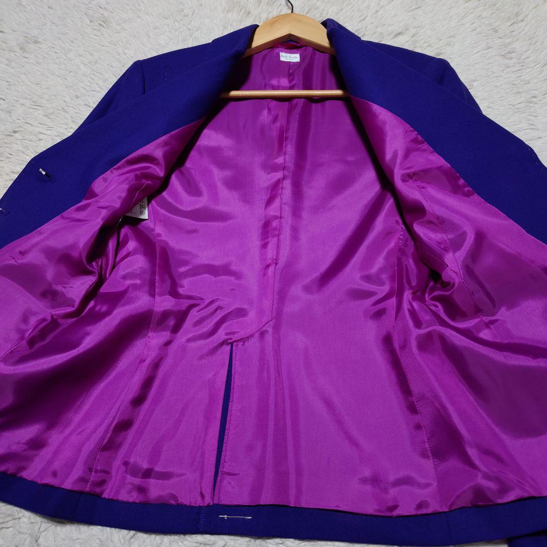 【新品タグ付き】ポールスミス スーツセットアップ パープル スカート ステッチ
