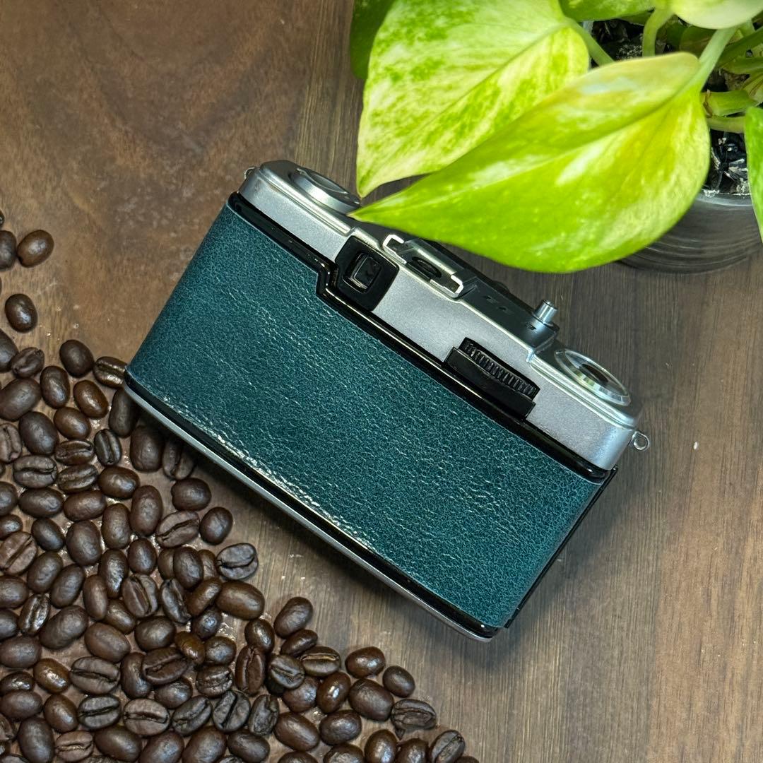 ✴️本日限定✴️シボ革グリーンレザー✴️実写・分解整備済✴️オリンパスPEN EE-3