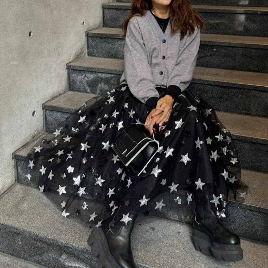 新品　リンカブル　リバーシブルカーディガン ブラック/グレー