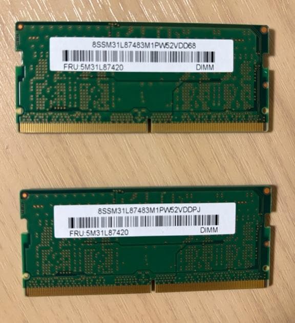 Micron DDR5-5600 ノートPC用メモリ16GB (8GB×2枚)