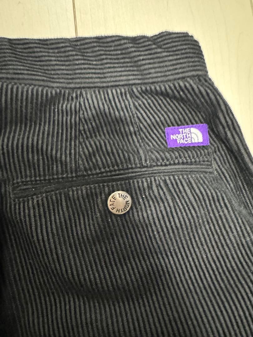 ノースフェイスパープルレーベルコーデュロイワイドテーパードパンツ（34）黒
