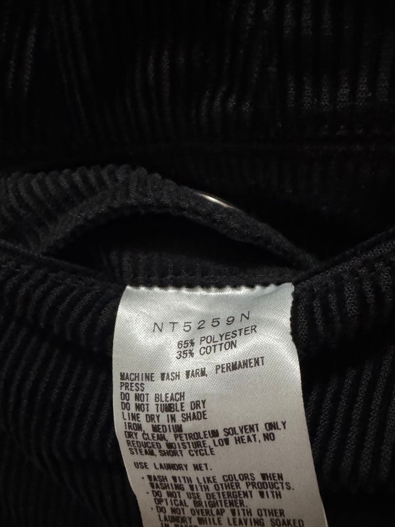 ノースフェイスパープルレーベルコーデュロイワイドテーパードパンツ（34）黒