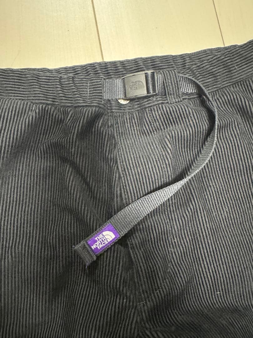 ノースフェイスパープルレーベルコーデュロイワイドテーパードパンツ（34）黒