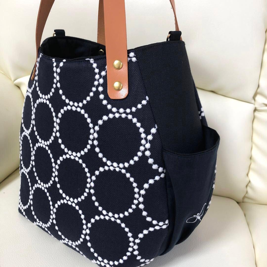 バルーンバッグ（M）ミナペルホネン 《タンバリン&choucho》ヌメ革