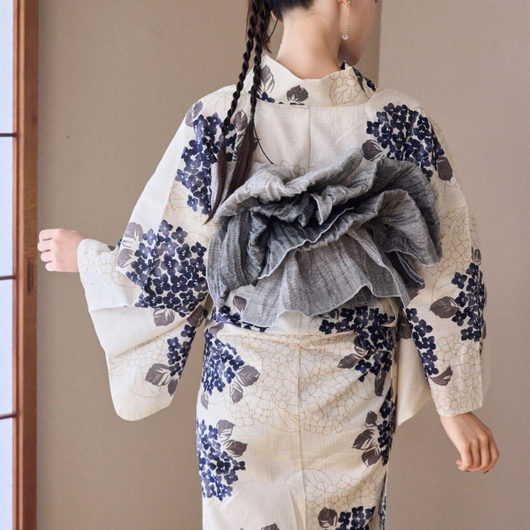 【最終値下げ早い者勝ち‼︎】hinari×utatane 浴衣・帯セット 紫陽花