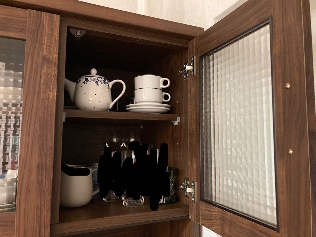 【値下げ交渉OK】木製レトロ食器棚 キッチン収納