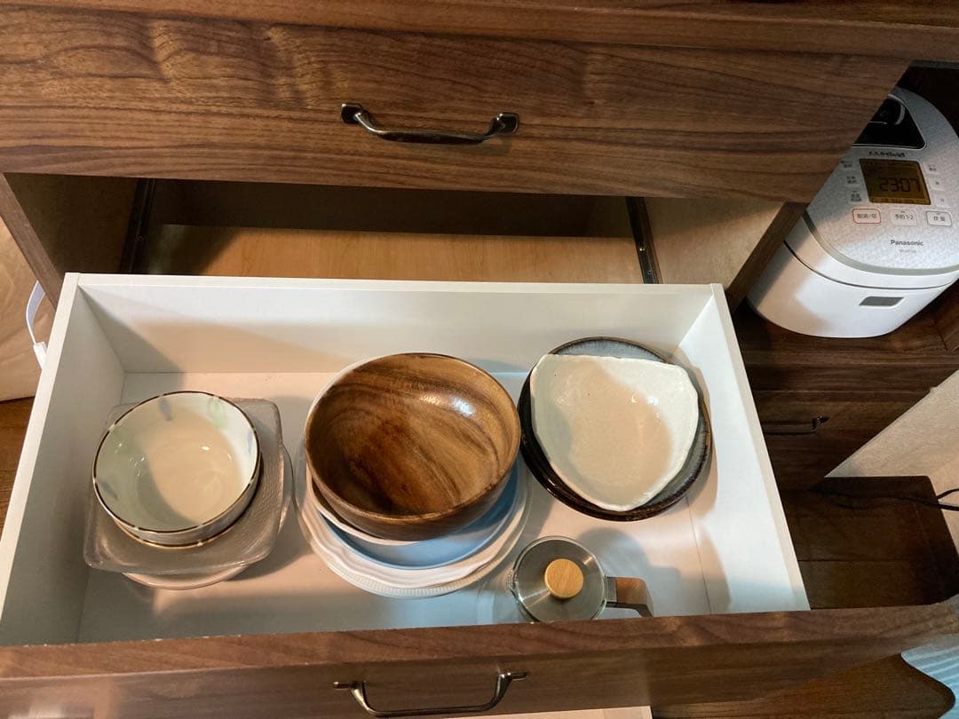 【値下げ交渉OK】木製レトロ食器棚 キッチン収納