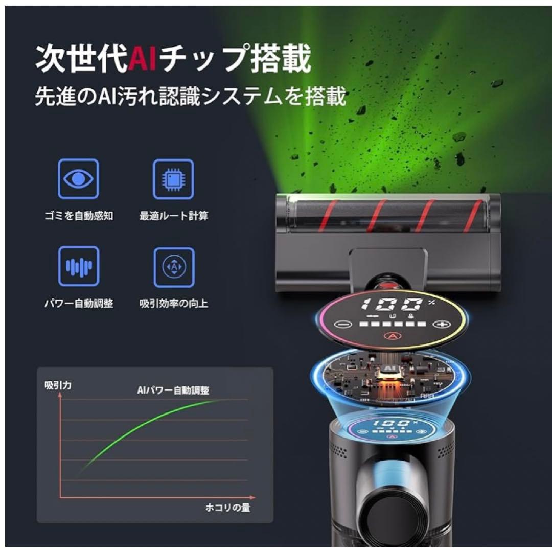 新品 コードレス掃除機 80Kpa超強力吸引 サイクロン 軽量 70分連続稼働