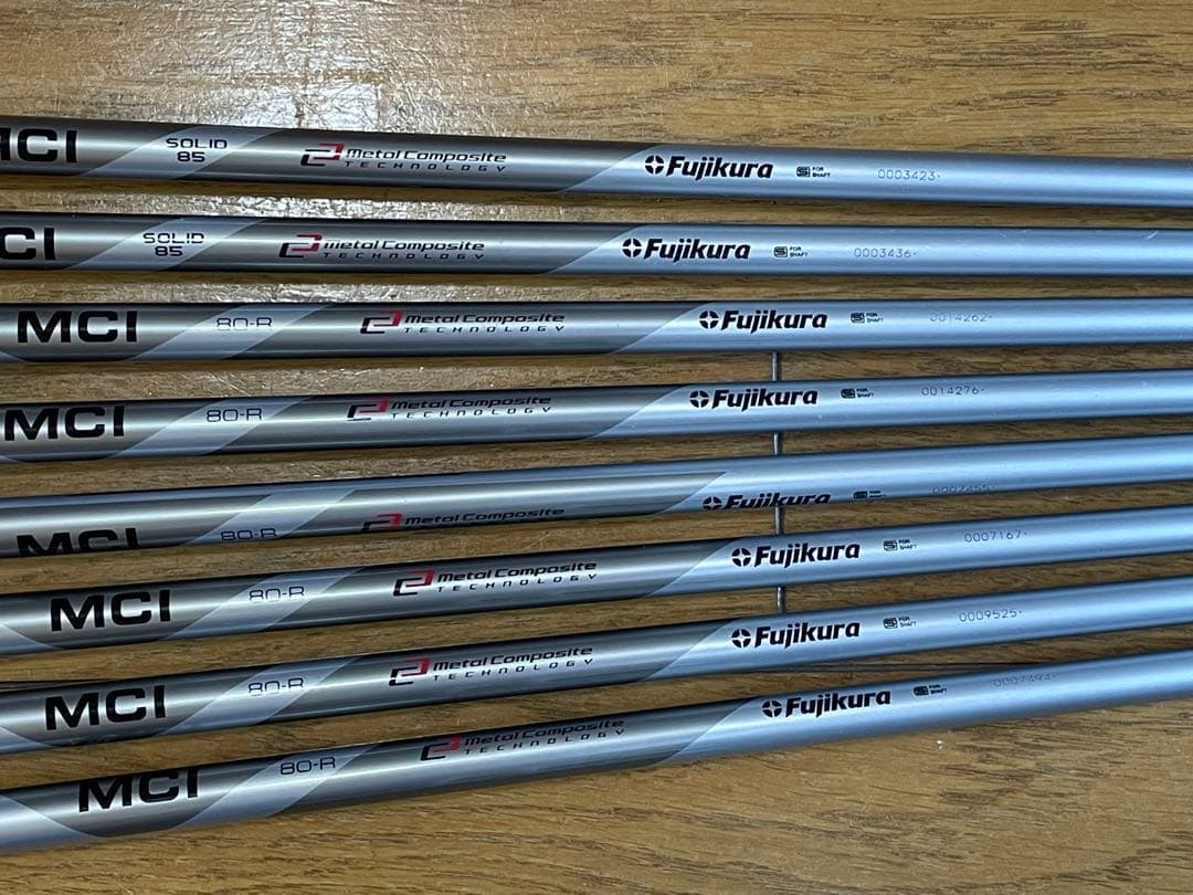 フジクラmci80R 6本＋MCI85 WEDGE SOLID 2本シャフトのみ